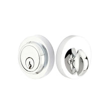 Load image into Gallery viewer, MODERN DEADBOLT WITH 2-3/8&quot; BACKSET AND 1/4&quot; ROUND FACEPLATE AND STRIKEPLATE
