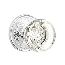 Load image into Gallery viewer, GEORGETOWN GLASS (GT) PASSAGE (HALL/CLOSET) KNOB WITH 2-3/8&quot; BACKSET AND 1/4&quot; ROUND FACEPLATE AND STRIKEPLATE
