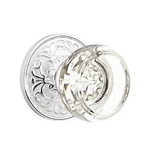 Load image into Gallery viewer, GEORGETOWN GLASS (GT) PRIVACY (BED/BATH) KNOB WITH 2-3/8&quot; BACKSET AND 1/4&quot; ROUND FACEPLATE AND STRIKEPLATE
