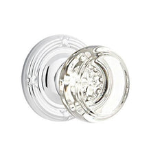 Load image into Gallery viewer, GEORGETOWN GLASS (GT) PRIVACY (BED/BATH) KNOB WITH 2-3/8&quot; BACKSET AND 1/4&quot; ROUND FACEPLATE AND STRIKEPLATE

