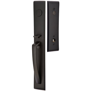 ORION FLAT BLACK (US19) HANDLESET DUMMY [4806] W/ 2-3/8" BACKSET AND 1/4" ROUND FACEPLATE AND STRIKEPLATE W/ INTERIOR KNOB