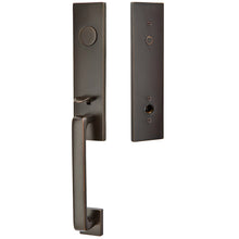 Load image into Gallery viewer, DAVOS OIL RUBBED BRONZE (US10B) HANDLESET DUMMY [4808] W/ 2-3/8&quot; BACKSET AND 1/4&quot; ROUND FACEPLATE AND STRIKEPLATE W/ INTERIOR LEVER
