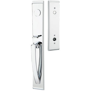 ORION POLISHED CHROME (US26) HANDLESET DUMMY [4806] W/ 2-3/8" BACKSET AND 1/4" ROUND FACEPLATE AND STRIKEPLATE W/ INTERIOR LEVER
