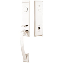 Load image into Gallery viewer, APOLLO POLISHED NICKEL (US14) HANDLESET DUMMY [4805] W/ 2-3/8&quot; BACKSET AND 1/4&quot; ROUND FACEPLATE AND STRIKEPLATE W/ INTERIOR LEVER
