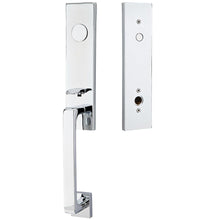 Load image into Gallery viewer, DAVOS POLISHED CHROME (US26) HANDLESET DUMMY [4808] W/ 2-3/8&quot; BACKSET AND 1/4&quot; ROUND FACEPLATE AND STRIKEPLATE W/ INTERIOR LEVER
