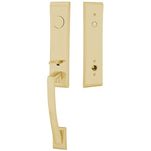 Load image into Gallery viewer, APOLLO SATIN BRASS (US4) HANDLESET DUMMY [4805] W/ 2-3/8&quot; BACKSET AND 1/4&quot; ROUND FACEPLATE AND STRIKEPLATE W/ INTERIOR KNOB
