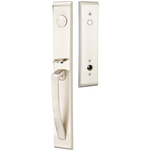 ORION SATIN NICKEL (US15) HANDLESET DUMMY [4806] W/ 2-3/8" BACKSET AND 1/4" ROUND FACEPLATE AND STRIKEPLATE W/ INTERIOR LEVER