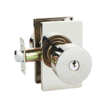 Load image into Gallery viewer, ROUND (ROU) KEY IN KNOB LOCKSET WITH 2-3/8&quot; BACKSET AND 1/4&quot; ROUND FACEPLATE AND STRIKEPLATE
