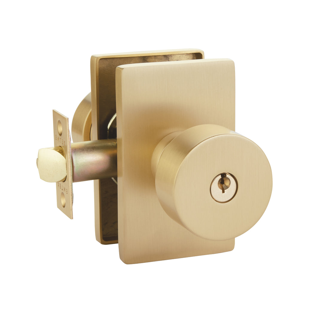 ROUND (ROU) KEY IN KNOB LOCKSET WITH 2-3/8