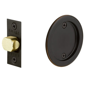 ROUND PASSAGE (2144) POCKET DOOR TUBULAR LOCKS WITH 2-3/8" BACKSET