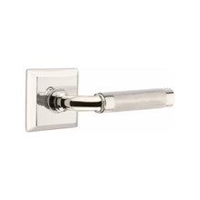 Load image into Gallery viewer, R-BAR KNURLED (RA.KN) PASSAGE (HALL/CLOSET) LEVER WITH 2-3/8&quot; BACKSET AND 1/4&quot; ROUND FACEPLATE AND STRIKEPLATE
