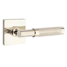 Load image into Gallery viewer, T-BAR KNURLED (TA.KN) PASSAGE (HALL/CLOSET) LEVER WITH 2-3/8&quot; BACKSET AND 1/4&quot; ROUND FACEPLATE AND STRIKEPLATE
