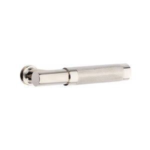 LAUSANNE SATIN NICKEL (US15) HANDLESET SINGLE-CYLINDER [4819] W/ 2-3/8" BACKSET AND 1/4" ROUND FACEPLATE AND STRIKEPLATE W/ INTERIOR LEVER
