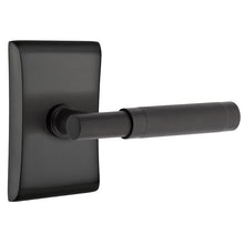Load image into Gallery viewer, ARES FLAT BLACK (US19) HANDLESET DUMMY [4807] W/ 2-3/8&quot; BACKSET AND 1/4&quot; ROUND FACEPLATE AND STRIKEPLATE W/ INTERIOR LEVER
