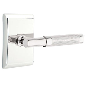 ARES POLISHED CHROME (US26) HANDLESET SINGLE-CYLINDER [4817] W/ 2-3/8" BACKSET AND 1/4" ROUND FACEPLATE AND STRIKEPLATE W/ INTERIOR LEVER