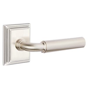 MANNING (MNG) PASSAGE (HALL/CLOSET) LEVER WITH 2-3/8" BACKSET AND 1/4" ROUND FACEPLATE AND STRIKEPLATE