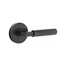 Load image into Gallery viewer, L-SQUARE KNURLED (LS.KN) PASSAGE (HALL/CLOSET) LEVER WITH 2-3/8&quot; BACKSET AND 1/4&quot; ROUND FACEPLATE AND STRIKEPLATE

