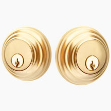 Load image into Gallery viewer, LOW PROFILE DEADBOLT WITH 2-3/8&quot; BACKSET AND 1/4&quot; ROUND FACEPLATE AND STRIKEPLATE
