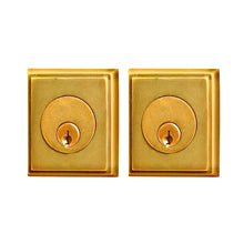 Load image into Gallery viewer, RECTANGULAR DEADBOLT WITH 2-3/8&quot; BACKSET AND 1/4&quot; ROUND FACEPLATE AND STRIKEPLATE
