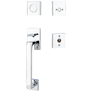 BADEN POLISHED CHROME (US26) HANDLESET DUMMY [4810] W/ 2-3/8" BACKSET AND 1/4" ROUND FACEPLATE AND STRIKEPLATE W/ INTERIOR LEVER