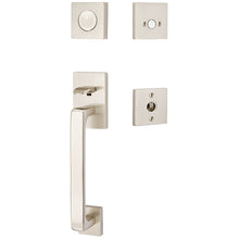 Load image into Gallery viewer, BADEN SATIN NICKEL (US15) HANDLESET DUMMY [4810] W/ 2-3/8&quot; BACKSET AND 1/4&quot; ROUND FACEPLATE AND STRIKEPLATE W/ INTERIOR LEVER
