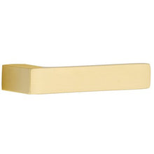 Load image into Gallery viewer, LAUSANNE SATIN BRASS (US4) HANDLESET DUMMY [4809] W/ 2-3/8&quot; BACKSET AND 1/4&quot; ROUND FACEPLATE AND STRIKEPLATE W/ INTERIOR LEVER
