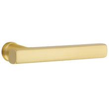 Load image into Gallery viewer, LAUSANNE SATIN BRASS (US4) HANDLESET DUMMY [4809] W/ 2-3/8&quot; BACKSET AND 1/4&quot; ROUND FACEPLATE AND STRIKEPLATE W/ INTERIOR LEVER
