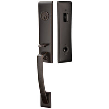 Load image into Gallery viewer, APOLLO OIL RUBBED BRONZE (US10B) HANDLESET SINGLE-CYLINDER [4815] W/ 2-3/8&quot; BACKSET AND 1/4&quot; ROUND FACEPLATE AND STRIKEPLATE W/ INTERIOR LEVER
