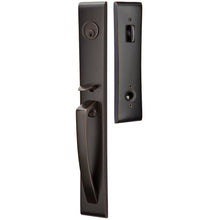 Load image into Gallery viewer, ORION OIL RUBBED BRONZE (US10B) HANDLESET SINGLE-CYLINDER [4816] W/ 2-3/8&quot; BACKSET AND 1/4&quot; ROUND FACEPLATE AND STRIKEPLATE W/ INTERIOR KNOB
