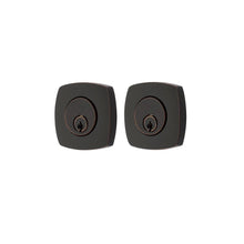Load image into Gallery viewer, URBAN MODERN DEADBOLT WITH 2-3/8&quot; BACKSET AND 1/4&quot; ROUND FACEPLATE AND STRIKEPLATE
