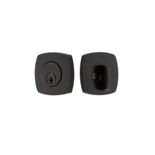 Load image into Gallery viewer, URBAN MODERN DEADBOLT WITH 2-3/8&quot; BACKSET AND 1/4&quot; ROUND FACEPLATE AND STRIKEPLATE
