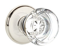 Load image into Gallery viewer, GEORGETOWN GLASS (GT) PASSAGE (HALL/CLOSET) KNOB WITH 2-3/8&quot; BACKSET AND 1/4&quot; ROUND FACEPLATE AND STRIKEPLATE
