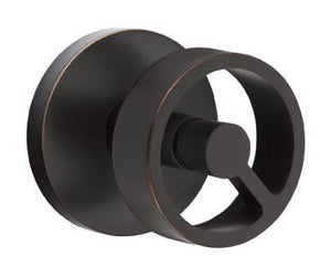 SPOKE (SPK) PRIVACY (BED/BATH) KNOB WITH 2-3/8" BACKSET AND 1/4" ROUND FACEPLATE AND STRIKEPLATE