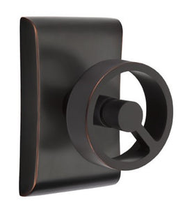 SPOKE (SPK) PASSAGE (HALL/CLOSET) KNOB WITH 2-3/8" BACKSET AND 1/4" ROUND FACEPLATE AND STRIKEPLATE