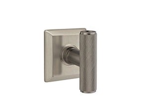 THE ACE KNURLED (ACEKN) PRIVACY (BED/BATH) KNOB WITH 2-3/8" BACKSET AND 1/4" ROUND FACEPLATE AND STRIKEPLATE