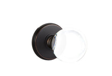 Load image into Gallery viewer, BRISTOL GLASS (BL) PRIVACY (BED/ BATH) KNOB WITH 2-3/8&quot; BACKSET AND 1/4&quot; ROUND FACEPLATE AND STRIKEPLATE WITH TRADITIONAL ROSETTE
