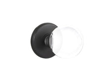 Load image into Gallery viewer, BRISTOL GLASS (BL) PRIVACY (BED/ BATH) KNOB WITH 2-3/8&quot; BACKSET AND 1/4&quot; ROUND FACEPLATE AND STRIKEPLATE WITH TRADITIONAL ROSETTE
