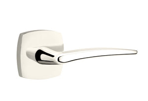 POSEIDON (POS) PASSAGE (HALL/CLOSET) LEVER WITH 2-3/8" BACKSET AND 1/4" ROUND FACEPLATE AND STRIKEPLATE