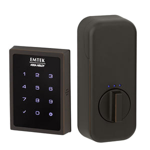 EMPOWERED MOTORIZED TOUCHSCREEN KEYPAD DEADBOLT (EMP0101) WITH 2-3/8" BACKSET AND 1/4" ROUND FACEPLATE AND STRIKEPLATE