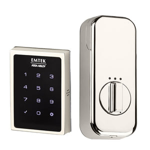 EMPOWERED MOTORIZED TOUCHSCREEN KEYPAD DEADBOLT (EMP0101) WITH 2-3/8" BACKSET AND 1/4" ROUND FACEPLATE AND STRIKEPLATE