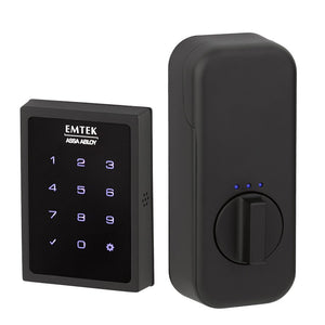 EMPOWERED MOTORIZED TOUCHSCREEN KEYPAD DEADBOLT (EMP0101) WITH 2-3/8" BACKSET AND 1/4" ROUND FACEPLATE AND STRIKEPLATE