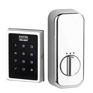 EMPOWERED MOTORIZED TOUCHSCREEN KEYPAD DEADBOLT (EMP0101) WITH 2-3/8" BACKSET AND 1/4" ROUND FACEPLATE AND STRIKEPLATE