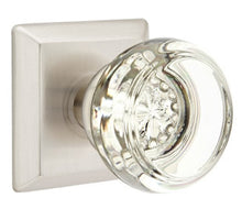 Load image into Gallery viewer, GEORGETOWN GLASS (GT) PASSAGE (HALL/CLOSET) KNOB WITH 2-3/8&quot; BACKSET AND 1/4&quot; ROUND FACEPLATE AND STRIKEPLATE
