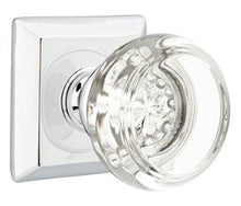 Load image into Gallery viewer, GEORGETOWN GLASS (GT) PRIVACY (BED/BATH) KNOB WITH 2-3/8&quot; BACKSET AND 1/4&quot; ROUND FACEPLATE AND STRIKEPLATE
