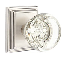 Load image into Gallery viewer, GEORGETOWN GLASS (GT) PASSAGE (HALL/CLOSET) KNOB WITH 2-3/8&quot; BACKSET AND 1/4&quot; ROUND FACEPLATE AND STRIKEPLATE
