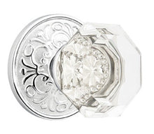 Load image into Gallery viewer, OLD TOWN GLASS (OT) PASSAGE (HALL/CLOSET) KNOB WITH 2-3/8&quot; BACKSET AND 1/4&quot; ROUND FACEPLATE AND STRIKEPLATE
