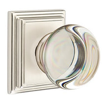 Load image into Gallery viewer, PROVIDENCE GLASS (PC) PASSAGE (HALL/CLOSET) KNOB WITH 2-3/8&quot; BACKSET AND 1/4&quot; ROUND FACEPLATE AND STRIKEPLATE
