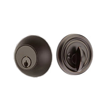 Load image into Gallery viewer, REGULAR DEADBOLT WITH 2-3/8&quot; BACKSET AND 1/4&quot; ROUND FACEPLATE AND STRIKEPLATE
