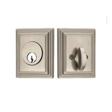 Load image into Gallery viewer, WILSHIRE DEADBOLT WITH 2-3/8&quot; BACKSET AND 1/4&quot; ROUND FACEPLATE AND STRIKEPLATE
