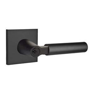 HERCULES (HEC) KEY IN LEVER SINGLE CYLINDER SQUARE ROSETTE (5122) LOCKSET WITH 2-3/8" BACKSET AND 1/4" ROUND FACEPLATE AND STRIKEPLATE